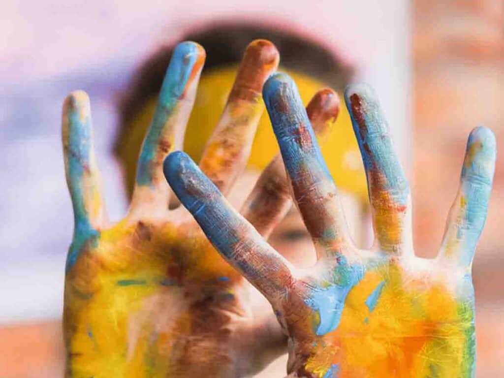 Bunte Hände, Handflächen