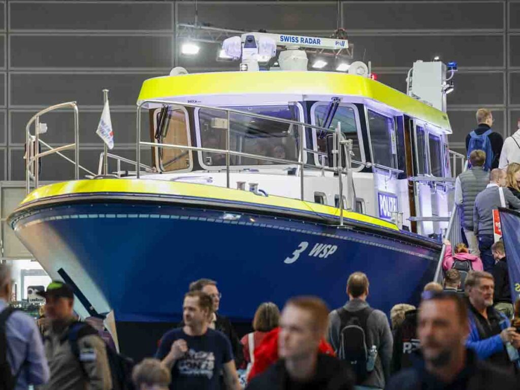 Boot der Wasserschutzpolizei "WSP3" auf der Messe BOOT 2026