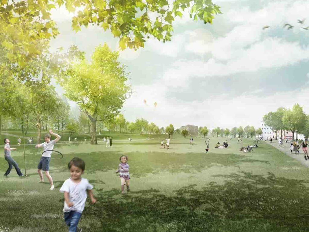 Visualisierung zum Thema Internationale Gartenausstellung 2027