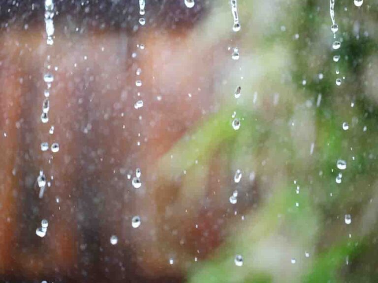 Regen an der Scheibe
