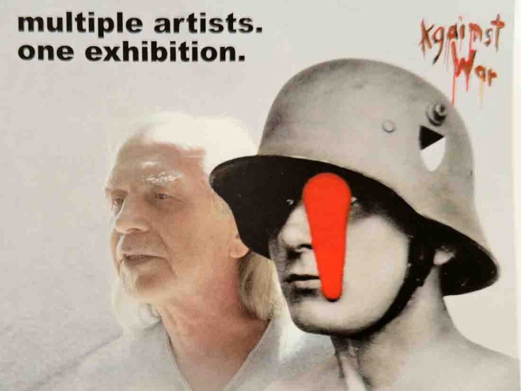Rainer Langer – MailArt Projekt AGAINST WAR „#2StatesNOW!“ Plakat