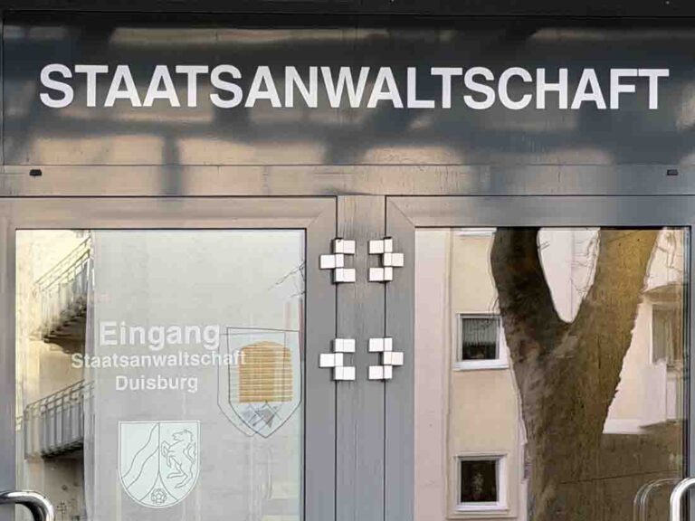 Eingang zur Staatsanwaltschaft Duisburg