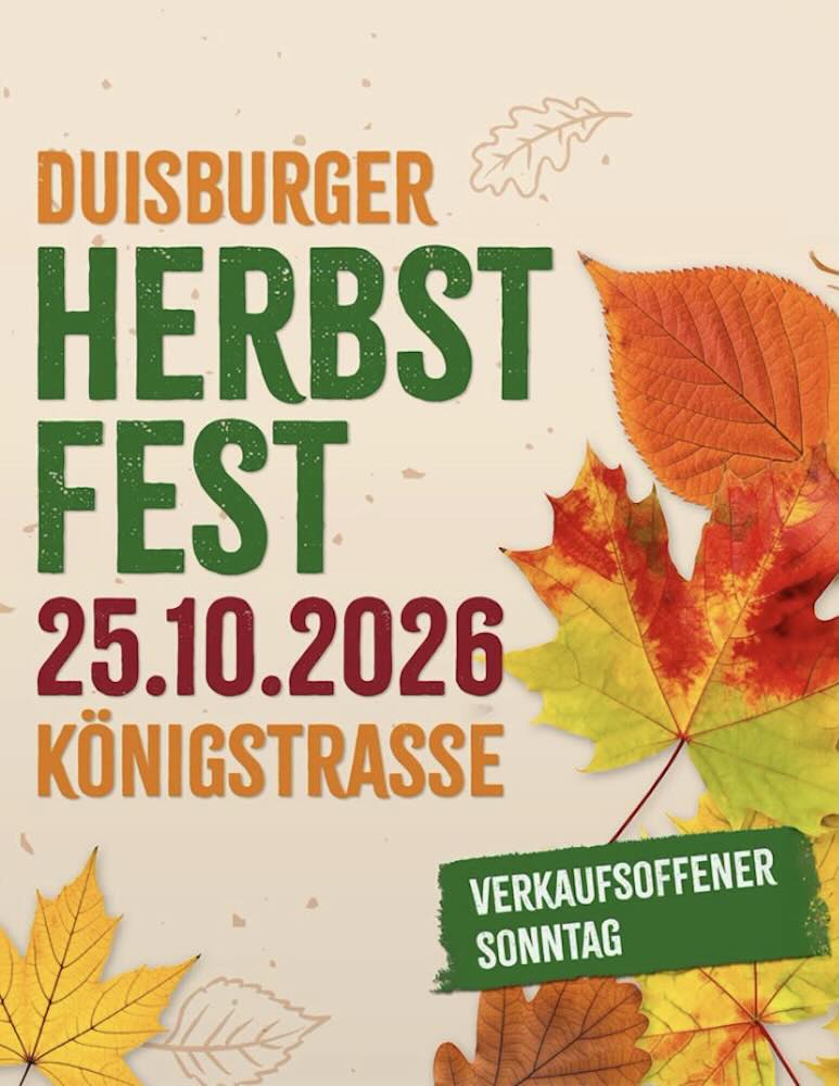 Duisburger City stellt sich auf herbstlichen Besucherstrom ein Plakat